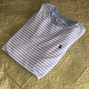 Baby Blue/White Ralph Lauren Polo Striped Lrg